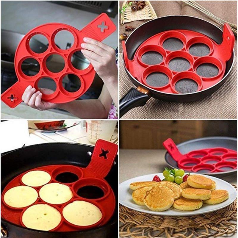 Pot antiadhésif en Silicone, moule de cuisson à 7 trous
